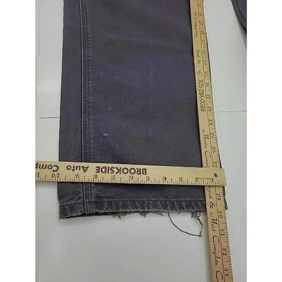 Vintage Carhartt Carpenter Jeans Men's Size 38x32 Grey Dungaree Fit - Picture 8 of 10
